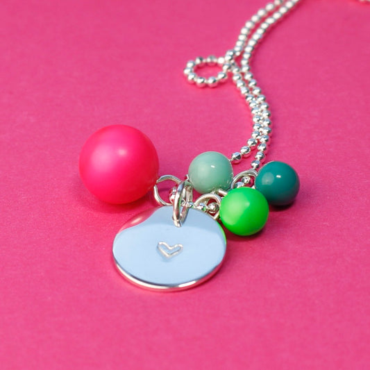 Silberkette mit 5 variablen Anhängern BaBa jewellery for happiness