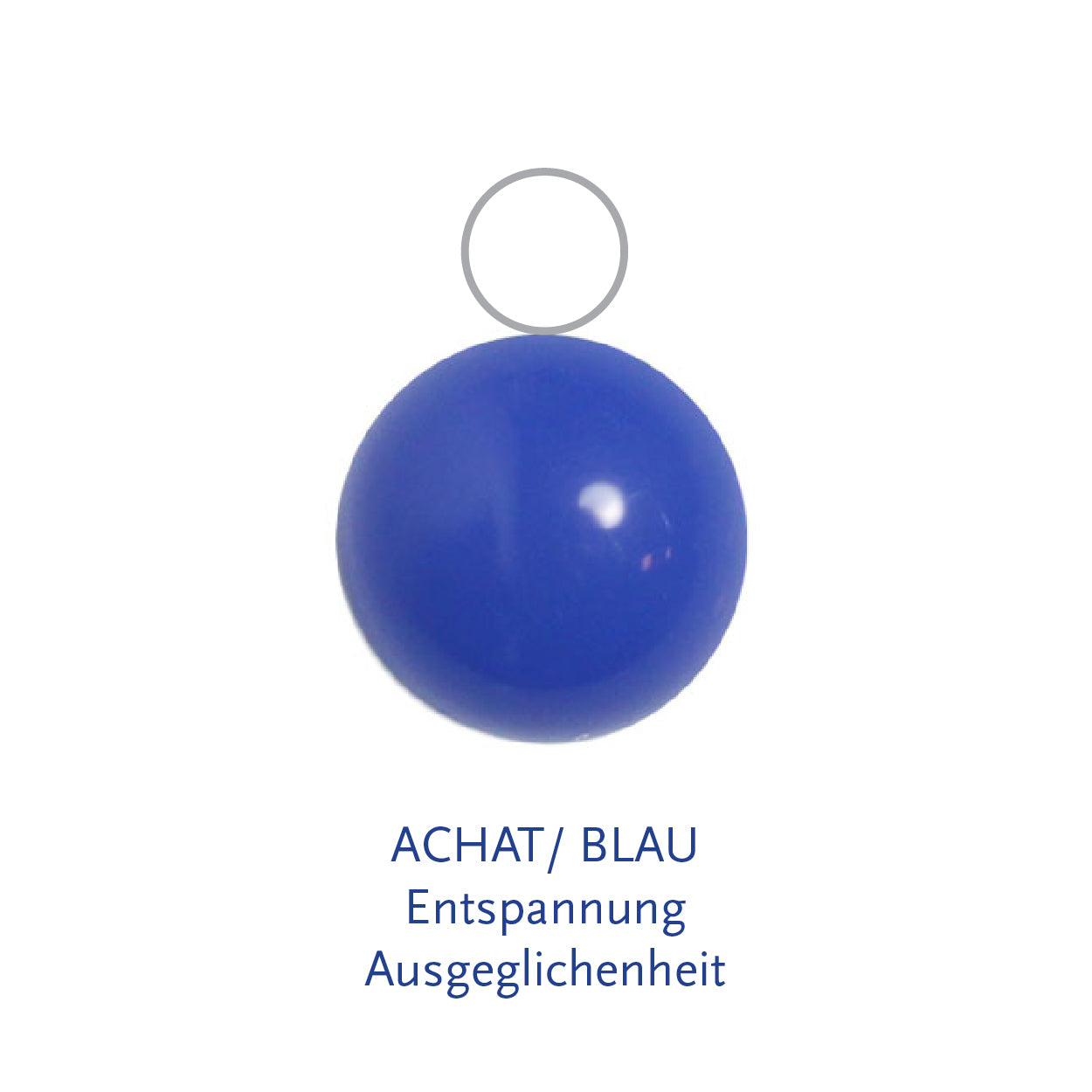 Achat blau Kugel 10mm BaBa jewellery for happiness