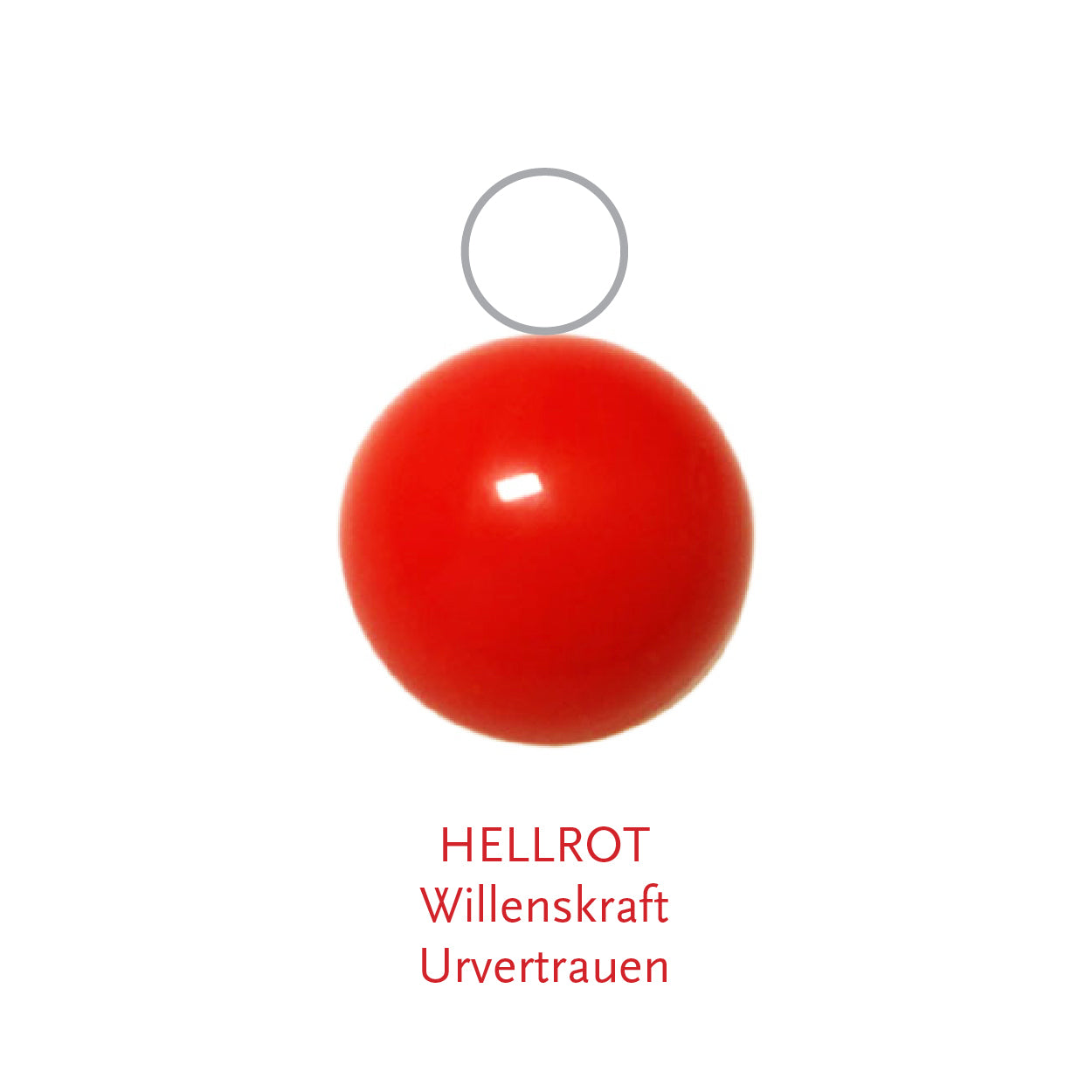 Glaskugel Anhänger 10mm hellrot BaBa jewellery