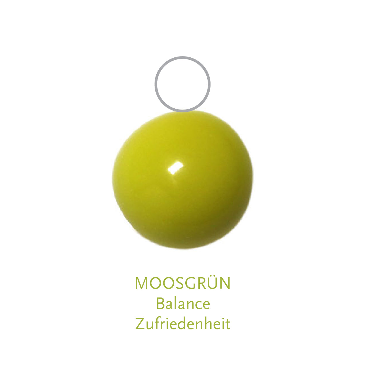 Glaskugel moosgrün 10mm BaBa jewellery