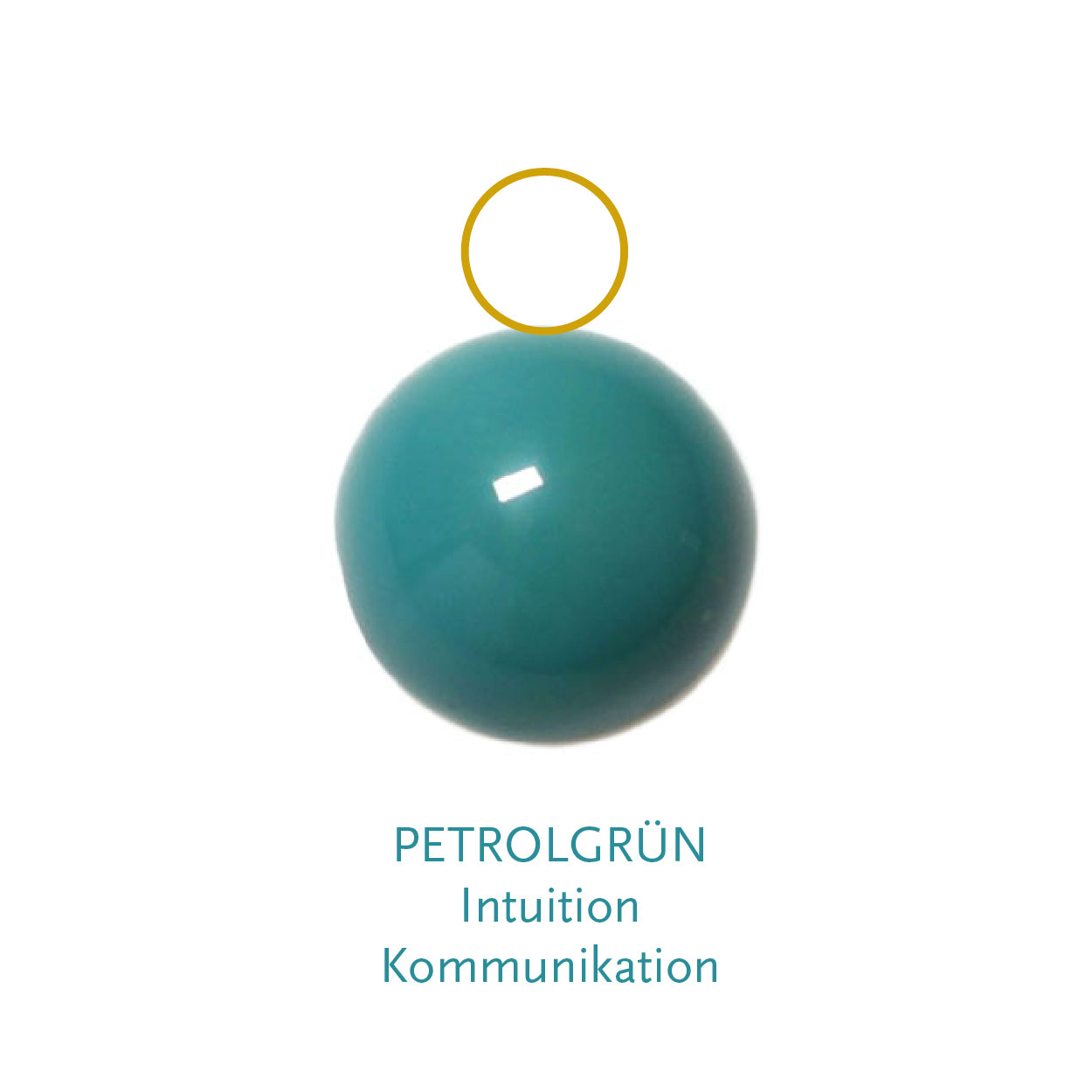 Glaskugel petrolgrün 10mm BaBa jewellery