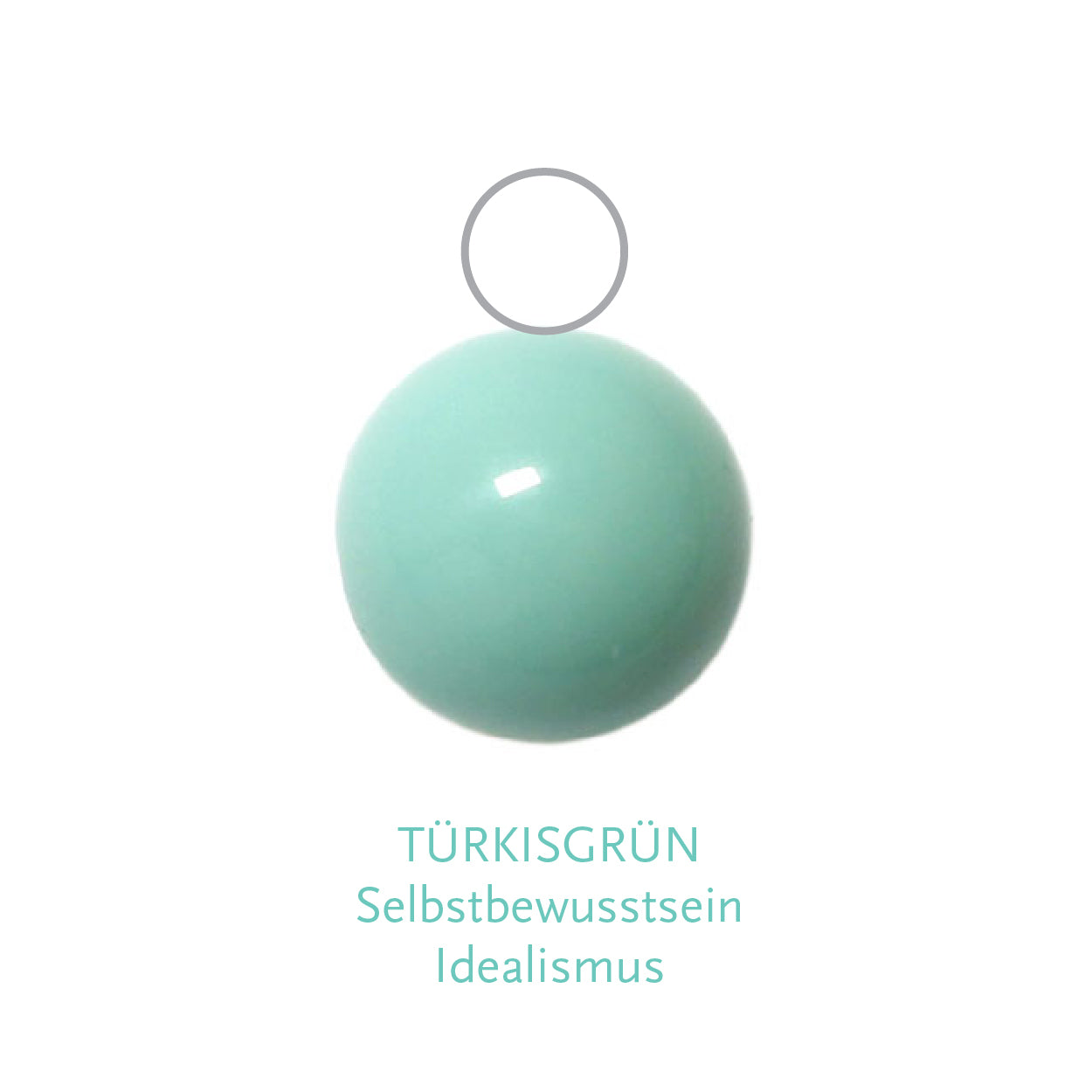 Glaskugel türkisgrün 10mm BaBa jewellery
