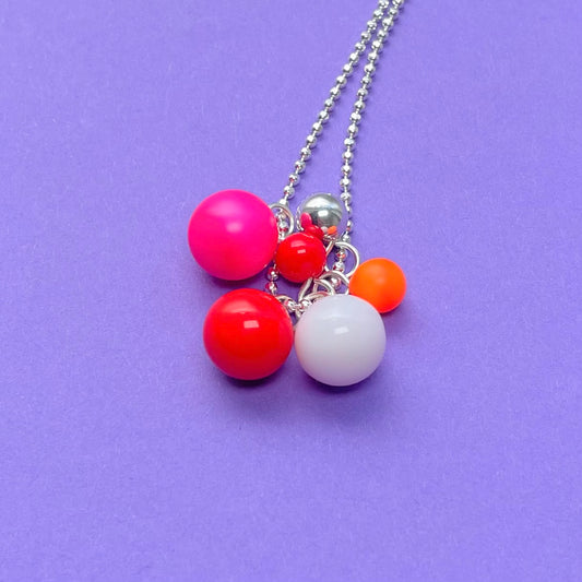 Silberkette mit 6 Anhängern REDPINK BaBa jewellery for happiness