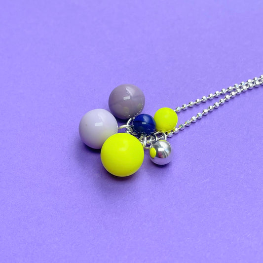 Silberkette mit 6 Anhängern YELLOW LILAC" BaBa jewellery