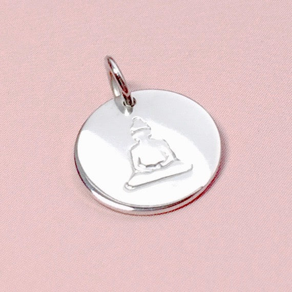Buddha Anhänger Silber 14mm BaBa jewellery for happiness