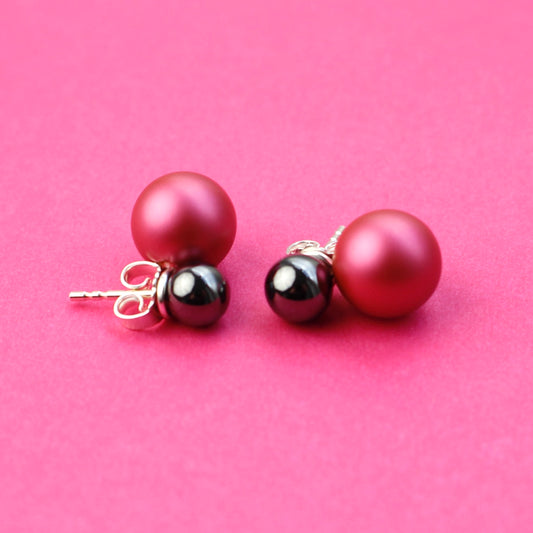 Variable Ohrstecker Hämatit/Glanzperle BaBa jewellery for happiness Weihnachtedition