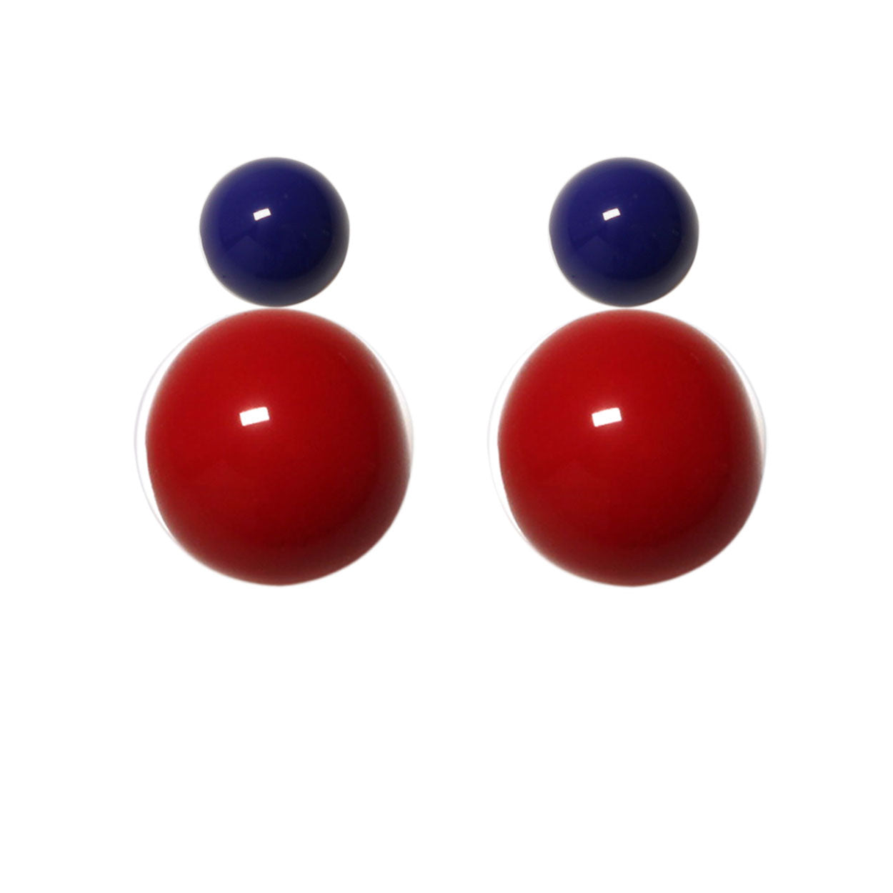 Ohrstecker-dunkelblau-dunkelrot BaBa jewellery for happiness