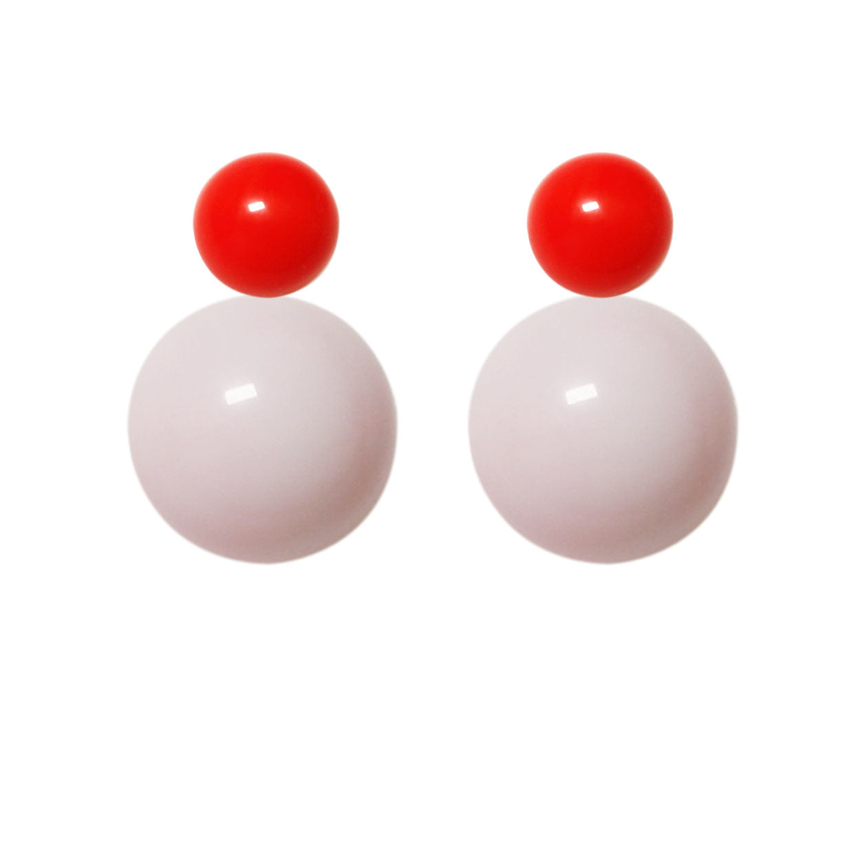 Ohrstecker-hellrot-hellrosa BaBa jewellery for happiness