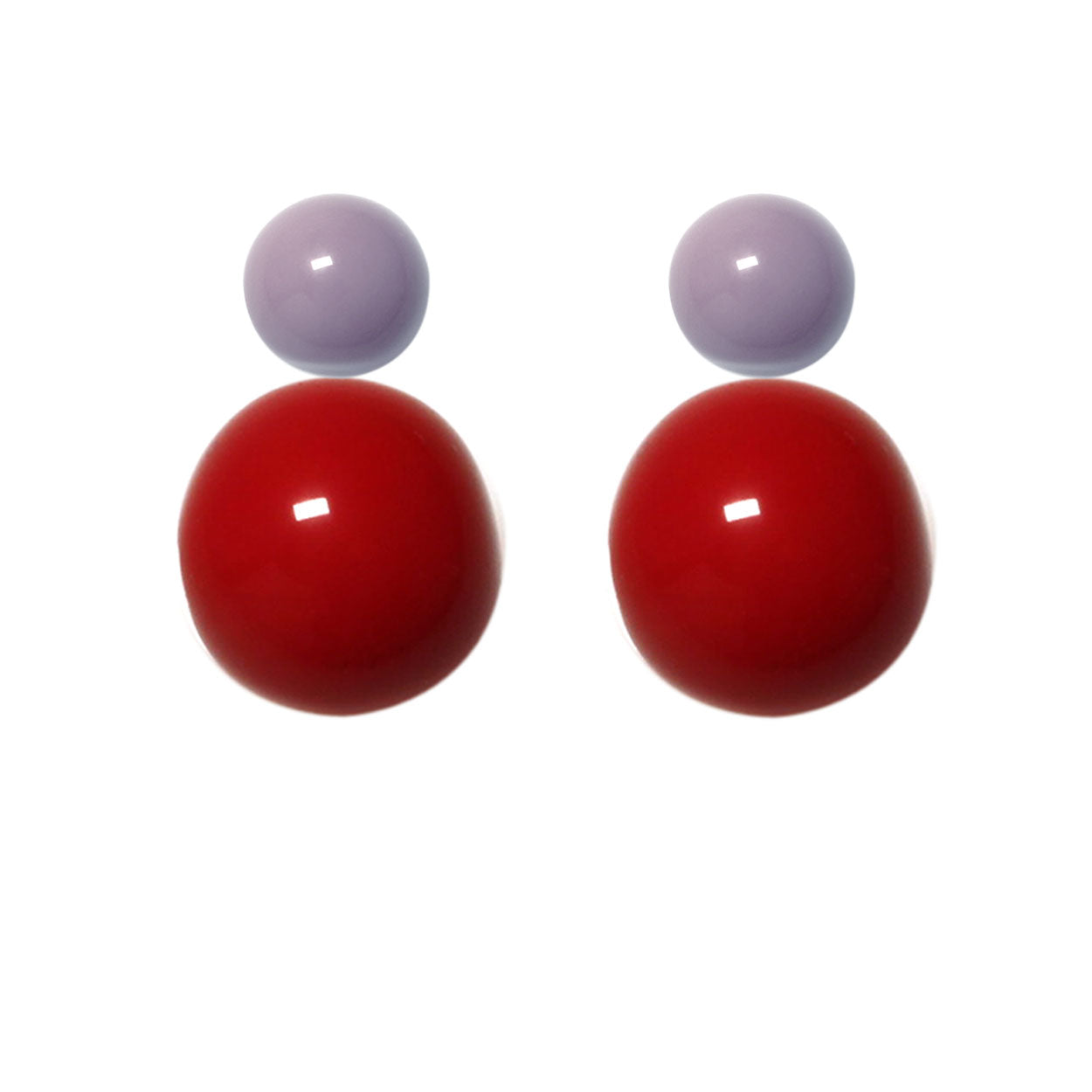 Ohrstecker violett dunkelrot BaBa jewellery for happiness