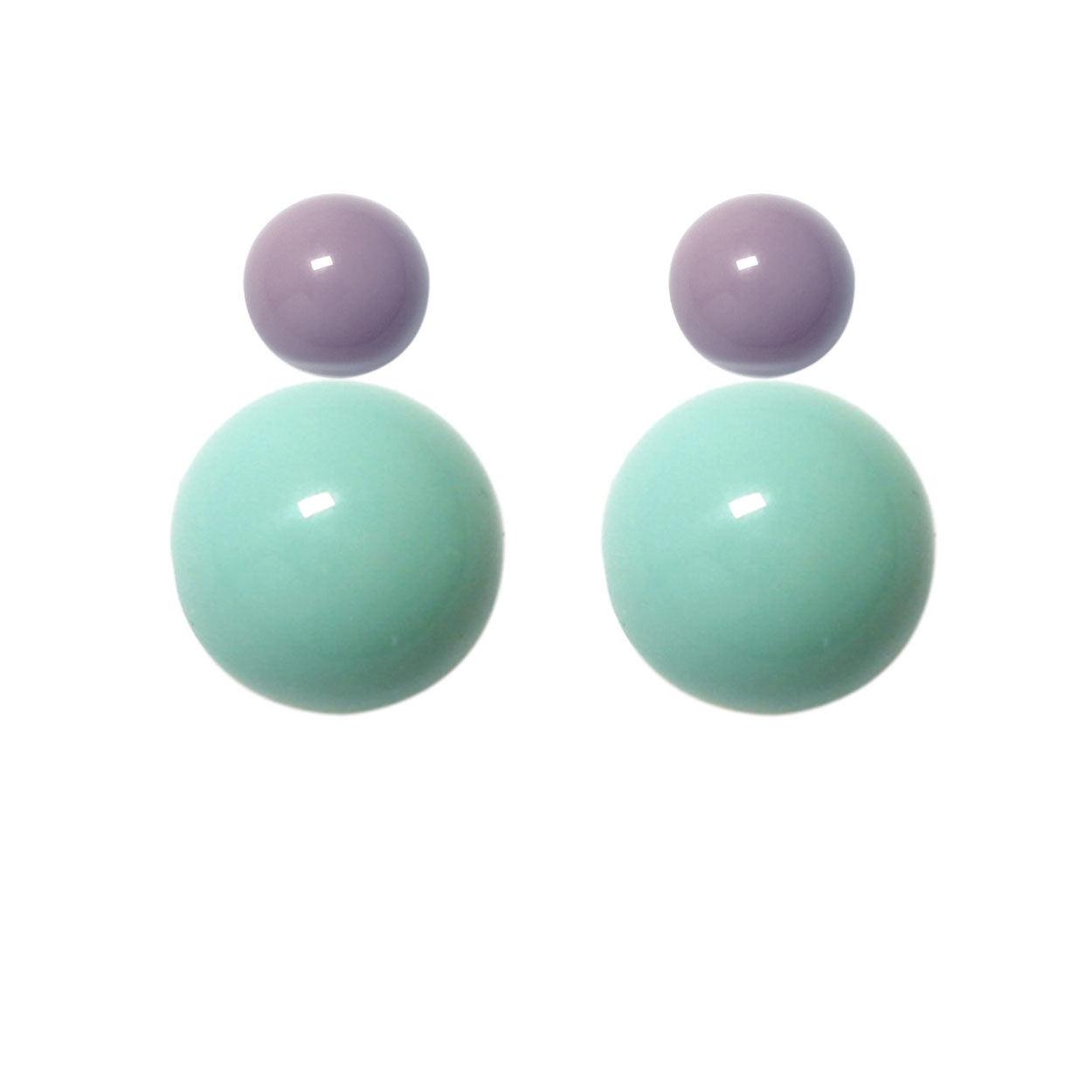 Ohrstecker-violett-türkisgrün BaBa jewellery for happiness