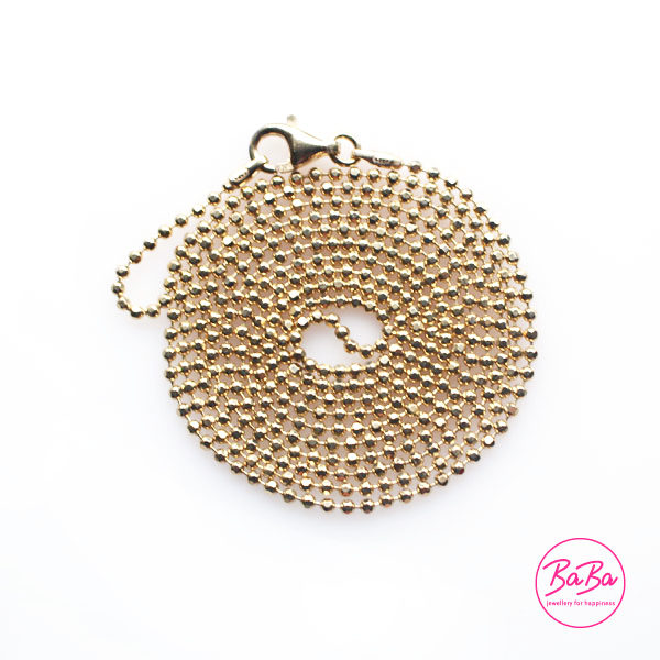 Diamantierte-Kugelkette-goldplattiert BaBa jewellery for happiness
